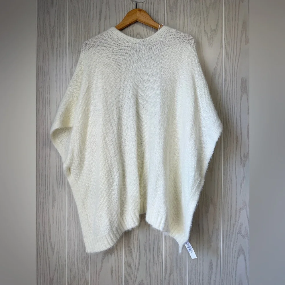 LOFT Cream Open Front Cocoon Cardigan Sweater M/L NWT